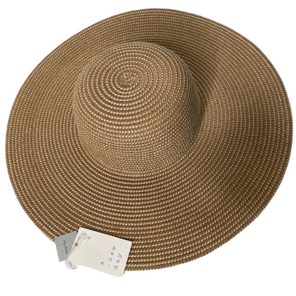 Women' Wide Brim Traw Hat - a New Day™ One Size - Picture 2 of 7